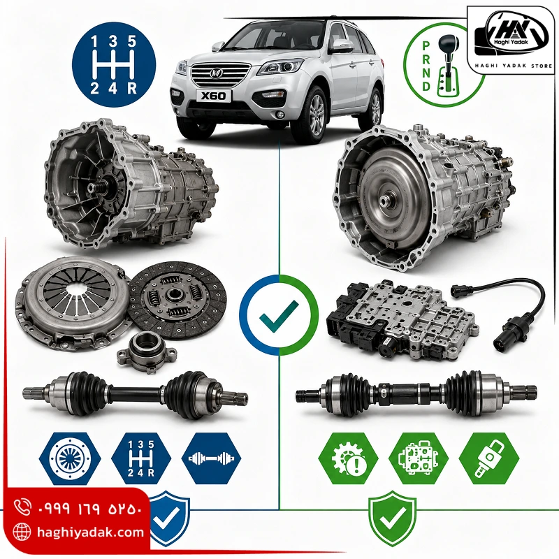 لوازم یدکی لیفان x60 دنده ای و اتوماتیک
